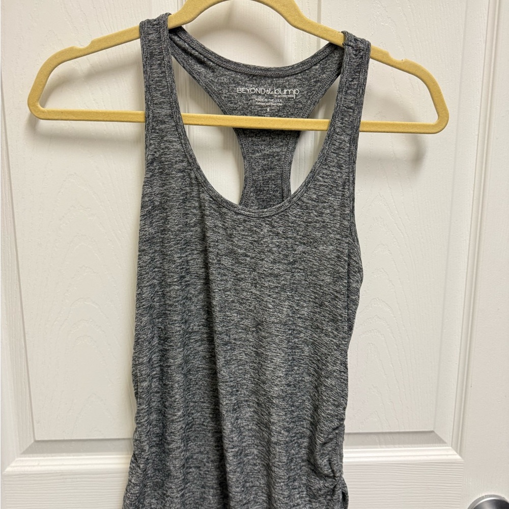 Beyond the Bump x Beyond Yoga Grey Spacedye Maternity Athletic Tank - Picture 2 of 11